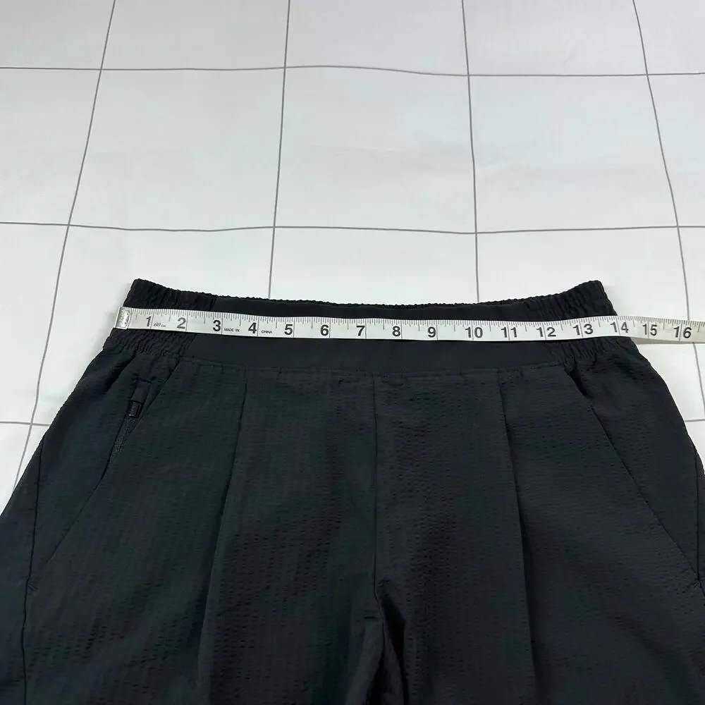 Athleta Shorts Womens 4 Black Textured Brooklyn Nylon Stretch Casual Athletic